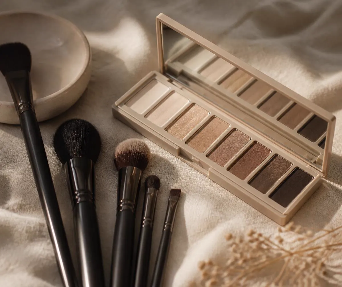Professional makeup being applied in the salon