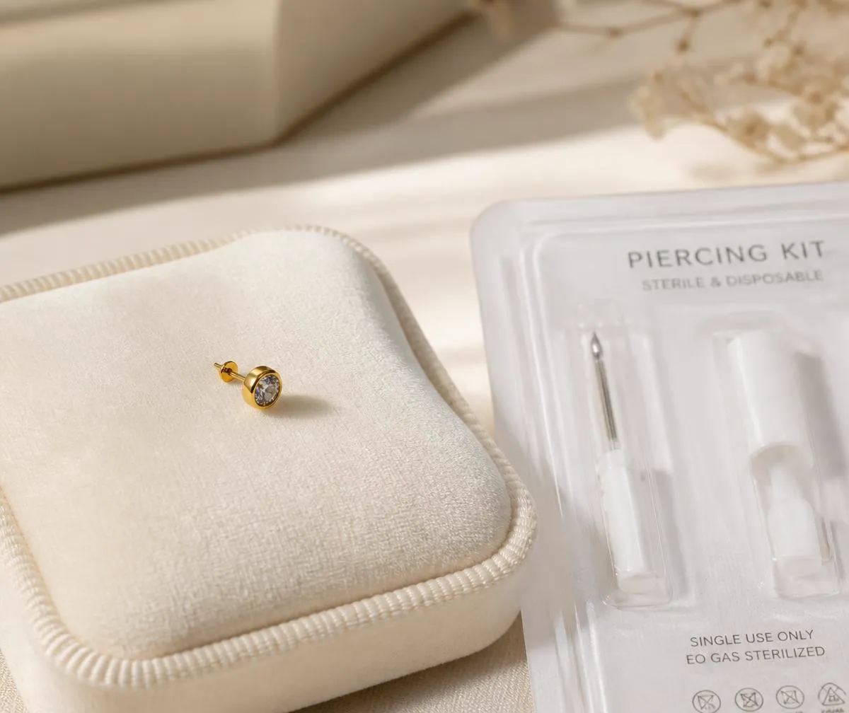 A calm, careful ear piercing appointment